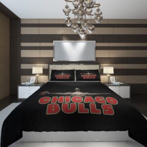 nba chicago bulls 6 NBA Basketball ize Duvet Cover and Pillowcase Set Bedding Set scaled 1