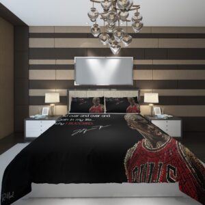 nba chicago bulls 9 NBA Basketball ize Duvet Cover and Pillowcase Set Bedding Set scaled 1