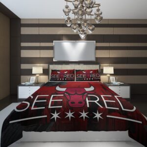 nba chicago bulls NBA Basketball ize Duvet Cover and Pillowcase Set Bedding Set scaled 1