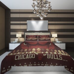 nba chicago bulls b NBA Basketball ize Duvet Cover and Pillowcase Set Bedding Set scaled 1