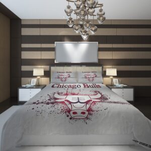 nba chicago bulls n NBA Basketball ize Duvet Cover and Pillowcase Set Bedding Set scaled 1