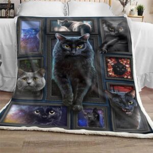 premium 3d black cat blanket free shipping catcreators 992974